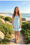 Women's Strappy Chest Gipe Elastic Mini Dress