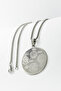 Silver Color Ayetel Kürsi & Hilye-I Şerif Written Stainless Steel Necklace with Thick Doc Chain - 6