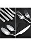 Cutlery Set, Stainless Steel Tableware, Silverware Set, Forks Spoons Knives, 4Pcs - 3