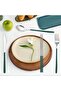 Portable Cutlery Set with Case, 4-Piece Gold and Black Stainless Steel, Fork Spoon Knife Chopsticks (GREEN SILVER) - 3