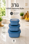 3-Piece Square Storage Container Set Bpa-Free Food and Legume Container with Lids