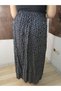 Elastic Waist, Vivid Colorful Patterned Viscose Press Fabric Maxi Length Skirt, Prayer Skirt, Size 36-48 - 7
