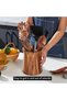 Wooden Utensil Holder For Countertop, 360° Rotating Acacia Wood Kitchen Caddy, Large Cooking Tool Organizer Crock For Farmhouse Décor - 5