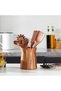 Wooden Utensil Holder For Countertop, 360° Rotating Acacia Wood Kitchen Caddy, Large Cooking Tool Organizer Crock For Farmhouse Décor - 2