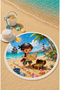 Pirate Adventure 150 cm Round Children's Beach Towel Pirate Themed Children's Towel