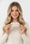 Stylish and Modern Twisted Design Cream Color Shiny Hair Clip with Latch Hair Accessory - 4
