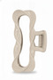 Stylish Wavy Patterned Light Beige Claw Hair Clip for Women