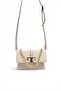 Sand - Sand Beige Houndstooth Plaid Women's Crossbody Bag Sp1148