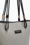 Black - Black Plaid Line Square Women's Shoulder Bag Sp1282 - 4