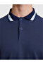 Navy Blue Slim Fit Buttoned Polo Collar T-Shirt 50321159-Vr033 - 6