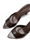 Vienza Women's Bitter Brown Crocodile Open-Toe 8.5 cm Thin Heeled Mule Slippers - 2