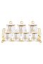Gold Detailed Tree of Life Patterned Porcelain 7-Piece Spice Rack Set with Stand - 4