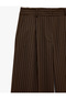 Pleated Wide-Leg Striped Palazzo Pants with Pockets - 8