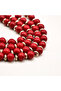 Laser Coral Beads 66 Pieces 6mm Red Bead String with Silver Spacer Accents 28g - 5