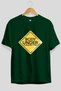 Body under Oversize Front Printed Green T-Shirt 100% Cotton Streetwear Premium Comfortable Fit