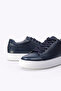 Positano Navy Blue 100% Genuine Leather Men's Casual Shoes - 4