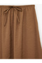 Modal Fabric Tie-Waist Midi Bell-Cut Skirt - 5