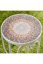 Inferno 2-Piece Round Metal Planter Stand - White - 2