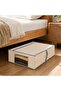 Avria Foldable Under The Bed Storage With Zipper 44x55x19cm - Beige