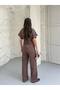 Premium Drawstring Waist Casual Shirt and Pants Two-Piece Set - 5