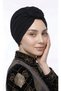 Rose-Detail Design Ready-Made Turban - Flexible Sandy Fabric - Practical Turban for Evening Wear - External Bonet