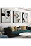 FASHION HOME 3PCS Wall Art Bright Style Minimalist Decor Modern Abstract Canvas Prints Poster Picture Framed Paintings Decorations - 5