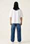 Men's Relaxed Fit Baggy Jean Trousers 1524 - Navy Blue - 5