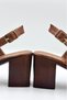 Heeled Shoes with Troc Belt Detail Women's Sandals Brown - 8