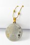 Gold Color Hilye-I Şerif and Ayetel Kürsi Written Prayer Spiritual Design Stainless Steel Necklace with Dorica Chain