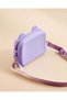 Purple Silicone Crossbody Bag with 6 Charms - 3