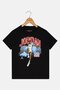 Kids Boy Short Sleeve Graphic Print Outdoor T-Shirt, Black - 2