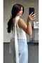 Women's New Season Scarf Underwire Corset Blouse - 2