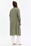 Long Women's Shirt with Metal Buckle - 7