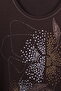 Women's Plus Size Lycra Crew Neck Printed Stoned Three-Quarter Sleeve Mom T-Shirt Combed Cotton Blouse - 5