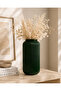 Riva Porcelain Look Decorative Cylinder Vase with Ribbed Design 22cm