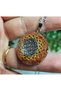 Flower of Life - Brown Star Stone - Unique Design Steel Chain Orgonite Necklace (1 Piece Made.) - Handmade Design Products - 3