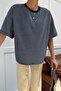 Contrast Collar Striped Tshirt Indigo - 4