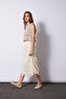 Pleated Skirt with Elastic Waistband Ecru - 2