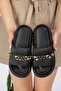 Black Chain Eva Women's Daily Comfortable Balcony Garden Pool Beach Slippers - 4