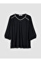 Lcw Grace Black V-Neck Embroidered Blouse - 5