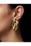 Organic Form Gold Earrings Modern Design Women's Earrings