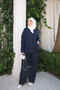 Navy Blue Jacket and Trousers Muslin Set