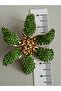Pink-Green Zircon Stone Daisy Flower Earrings - 4