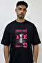 Nezuko Kamado Design Printed Oversize Black T-Shirt