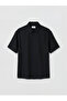 Black Regular Fit Dobby Men's Shirt - 5