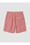 Pink Pleated Linen Blend Women's Shorts - 6