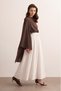 Cream Muslin Skirt with Elastic Waist - 3