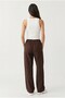 Women's Wide-Legged, Elastic Waist, Drawstring, Flowy Linen-Look Trousers Eleg-2306 - 3