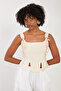 Women's Shoulder-Strap Detailed Blouse - Natural