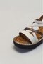 9688 Women's Bronze Detailed Thin Cross-Strap Sandals - Women's Casual Stylish Sports Sandals - 6